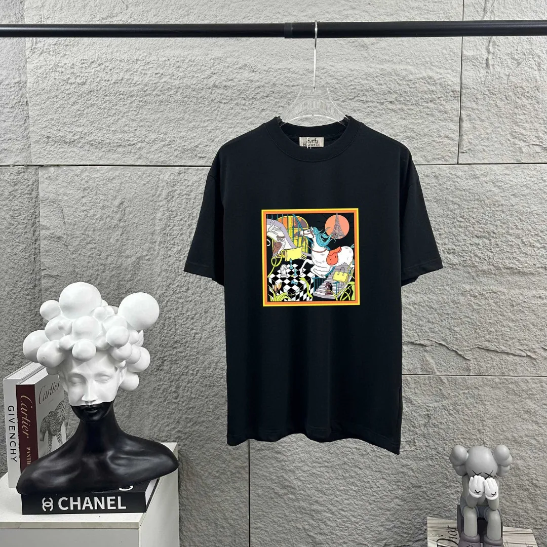 Herme* * 2026 New Arrival Classic T Same Style ：Black White Red Size： S （90-130 ） M （120-150 ） L （140-165 ） XL （160-180 ） XXL （180-210 ）